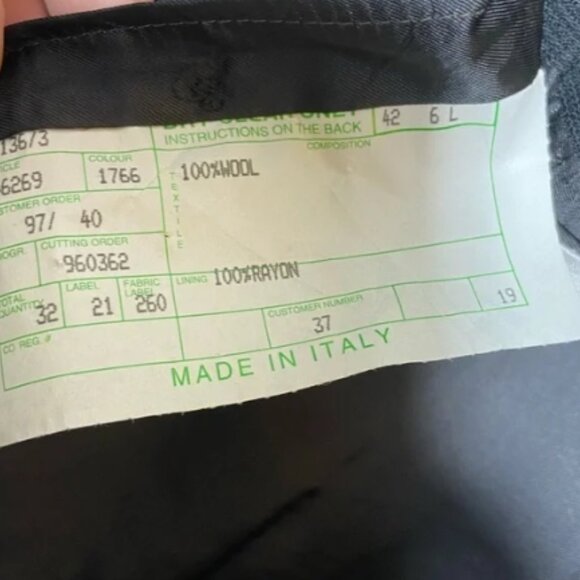 Trabaldo Togna Sergio Valentino Gold Lion Buttons Men's Suit Jacket Blazer 42 L - Picture 12 of 12